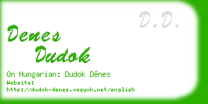 denes dudok business card