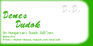 denes dudok business card